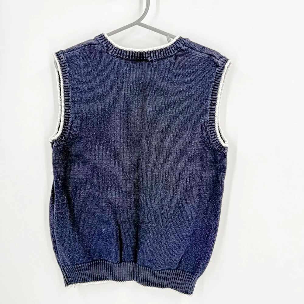 Gymboree Nautical Blue and White Knit Vest